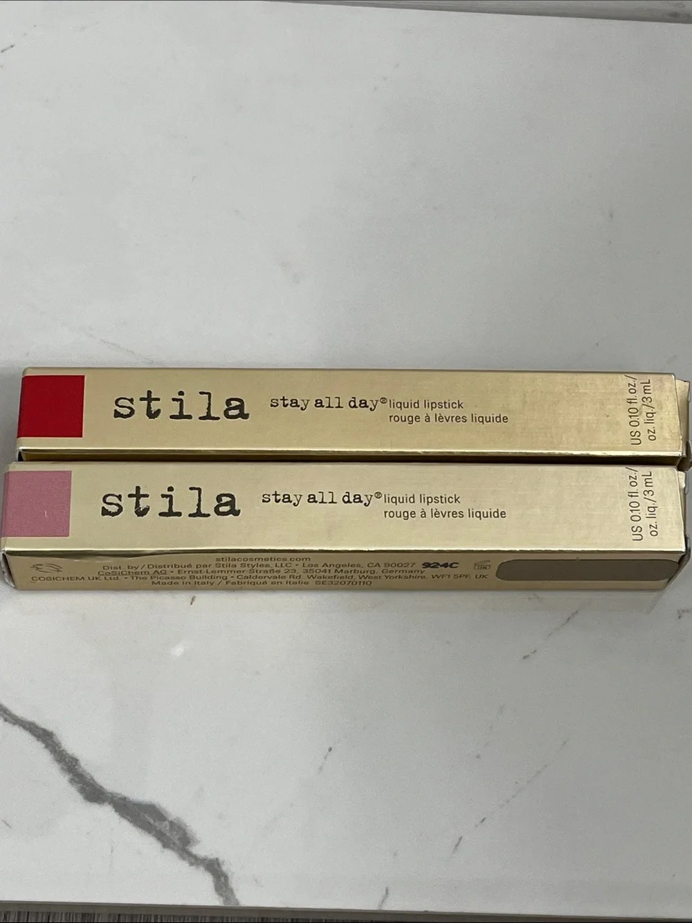 Stila stay all day liquid lipstick lot Beso and petal